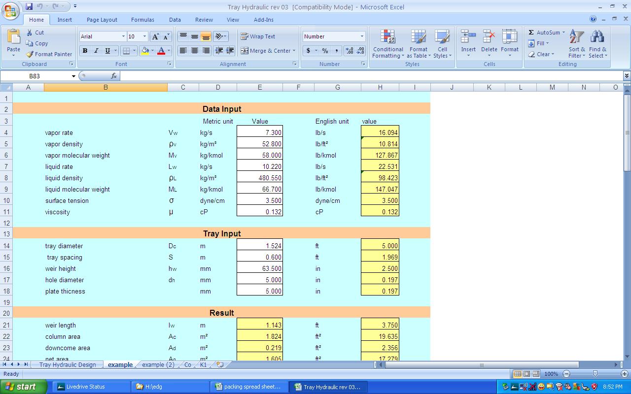 Cooling tower design calculation software